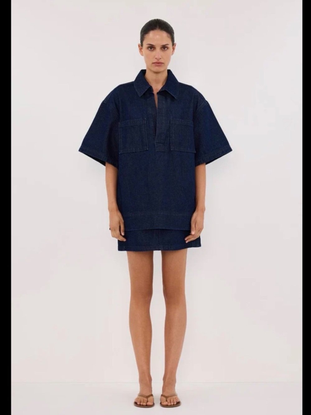 DISSH Denim Oversized Button Down Shirt
